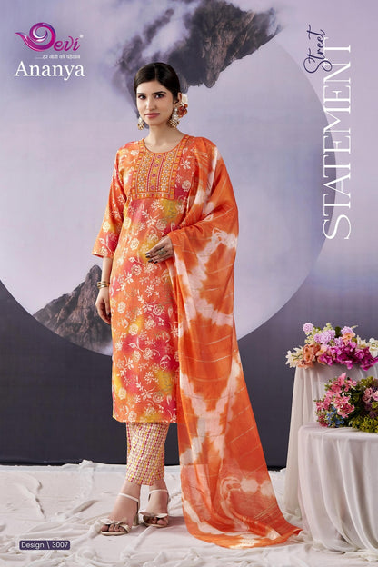 Ananya Vol 3 Devi Capsule Rayon Readymade Pant Style Suits Exporter India