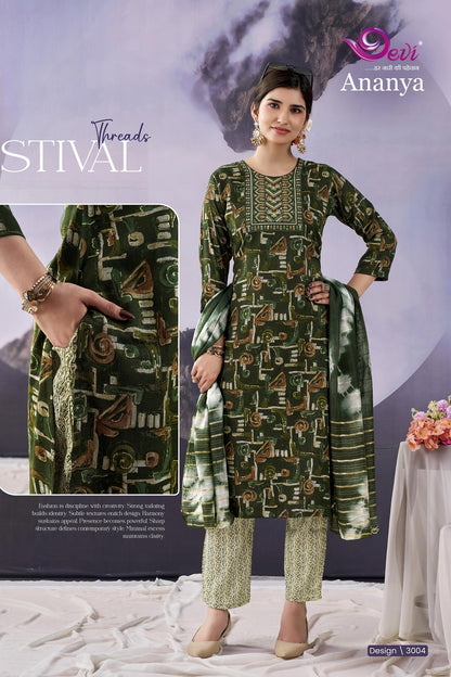 Ananya Vol 3 Devi Capsule Rayon Readymade Pant Style Suits Exporter India