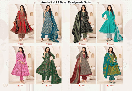 Anarkali Vol 2 Balaji Readymade Suits Wholesaler Ahmedabad