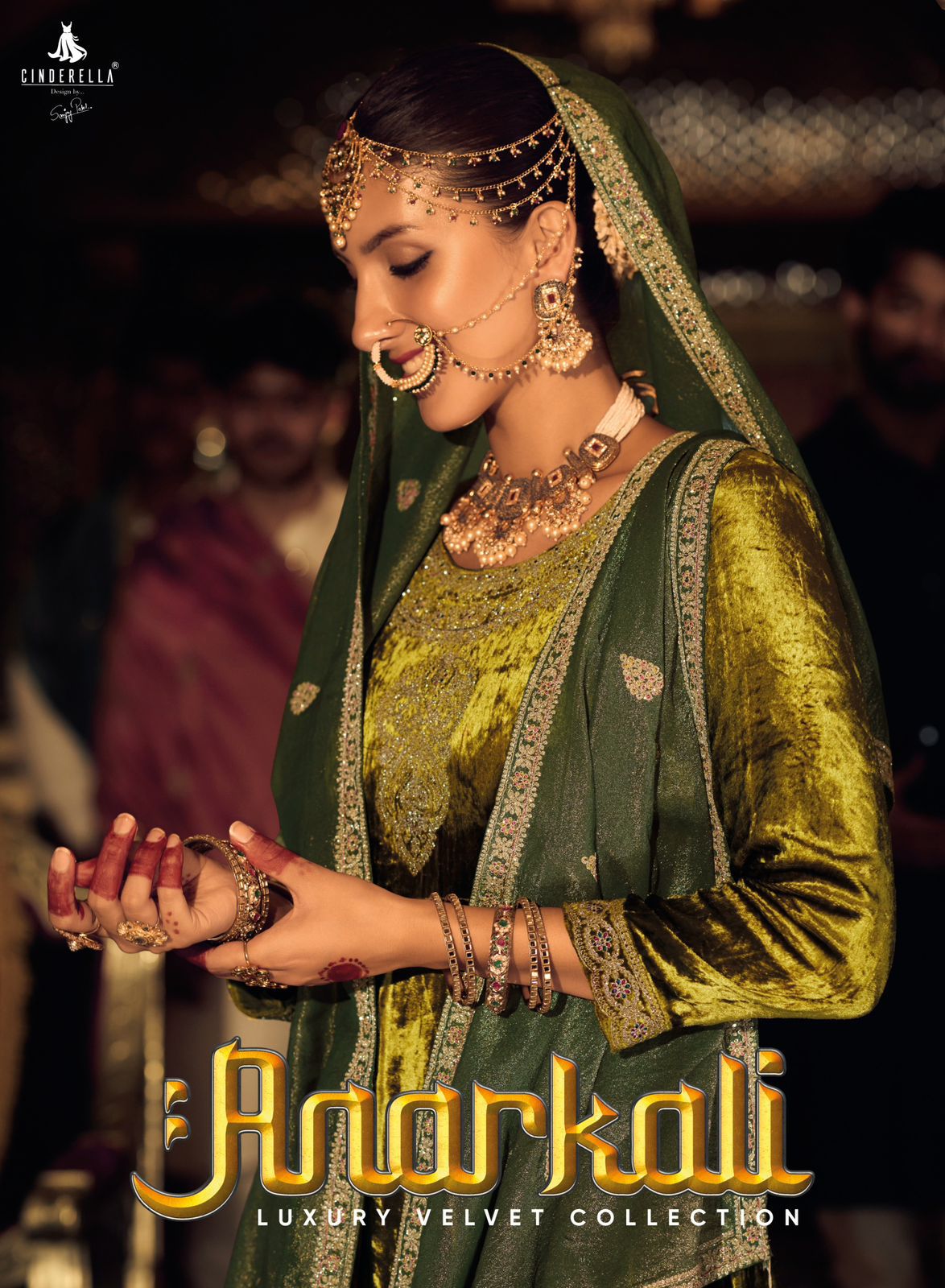 Anarkali Cinderella Velvet Suits Wholesale Price