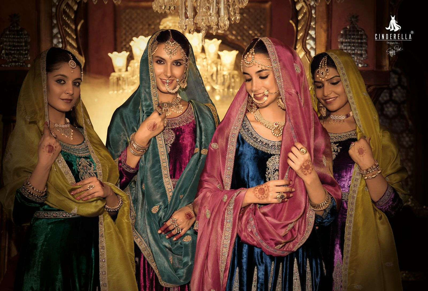 Anarkali Cinderella Velvet Suits Exporter Ahmedabad