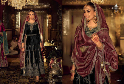 Anarkali Cinderella Velvet Suits Exporter Ahmedabad