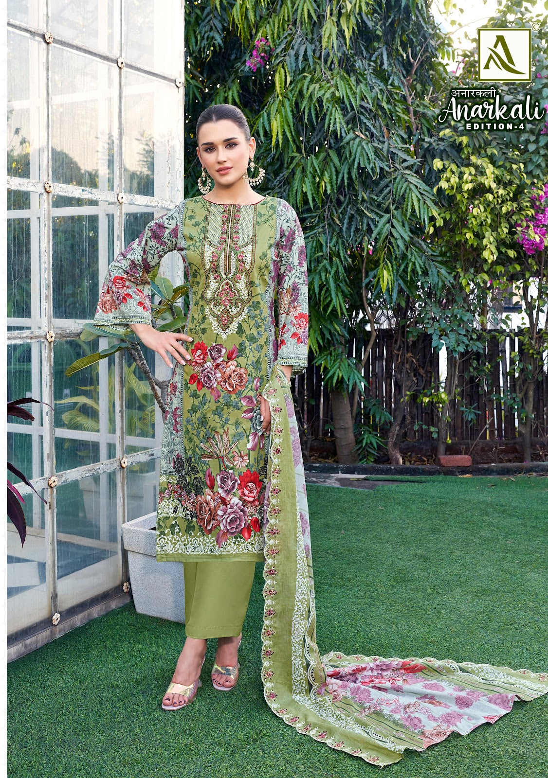 Anarkali Edition 4 Alok Cambric Cotton Karachi Salwar Suits Exporter India