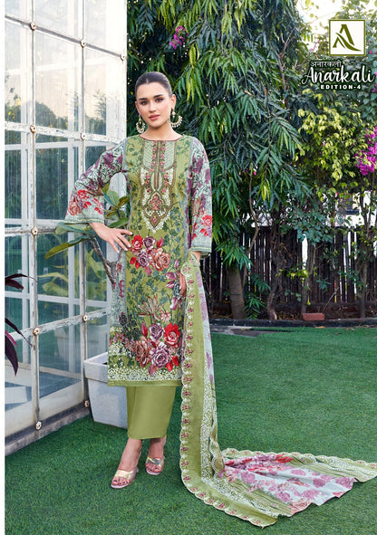 Anarkali Edition 4 Alok Cambric Cotton Karachi Salwar Suits Exporter India