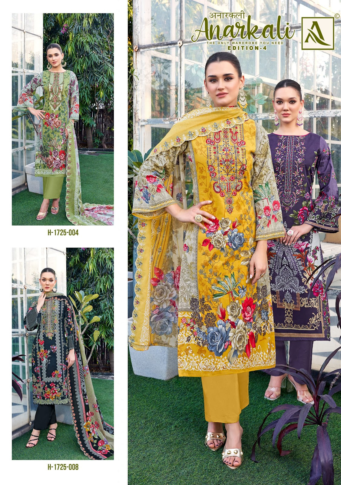 Anarkali Edition 4 Alok Cambric Cotton Karachi Salwar Suits Exporter India