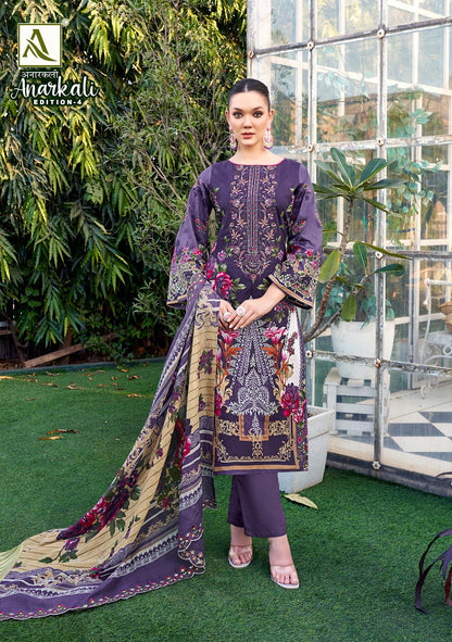 Anarkali Edition 4 Alok Cambric Cotton Karachi Salwar Suits Exporter India