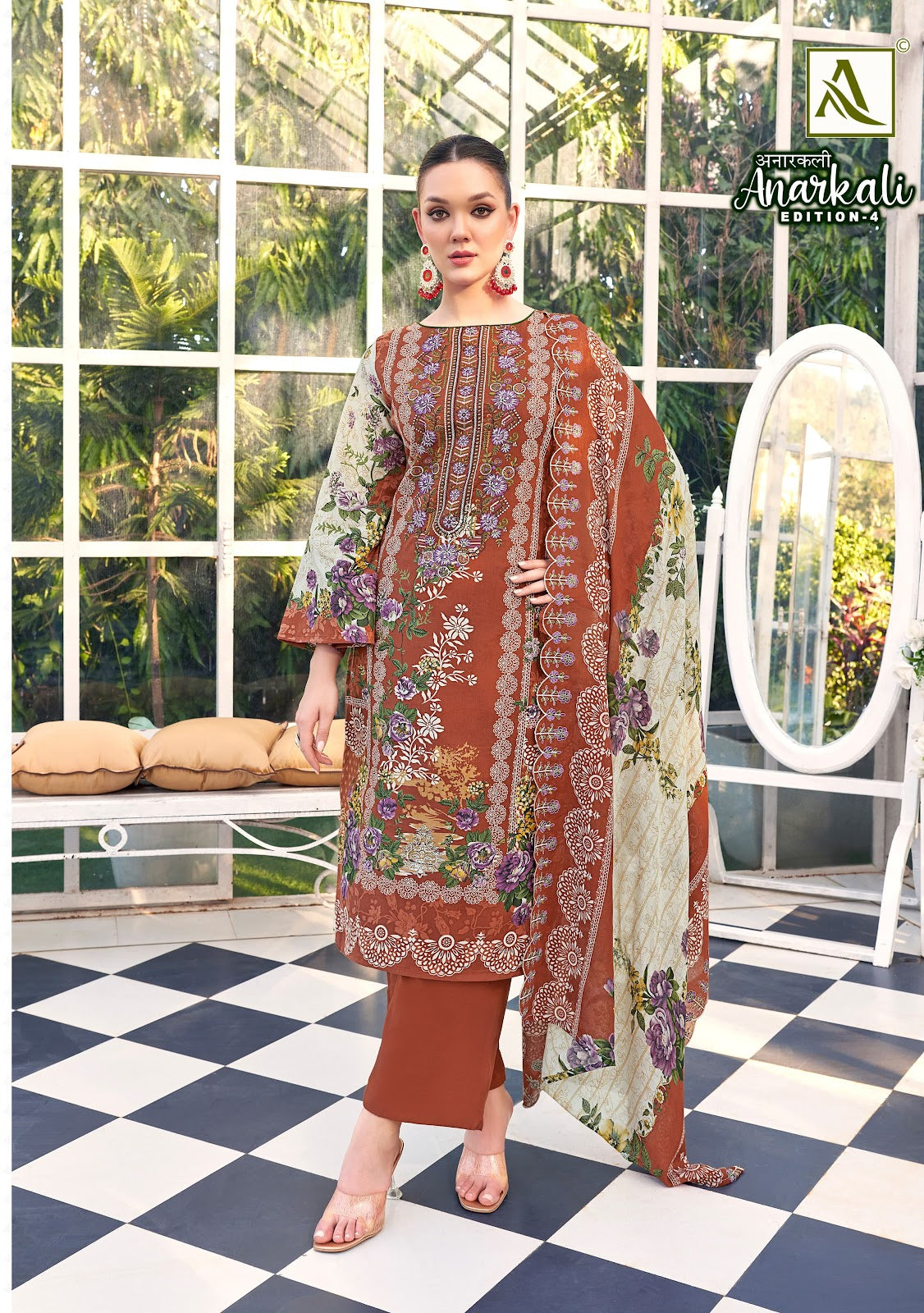 Anarkali Edition 4 Alok Cambric Cotton Karachi Salwar Suits Exporter India