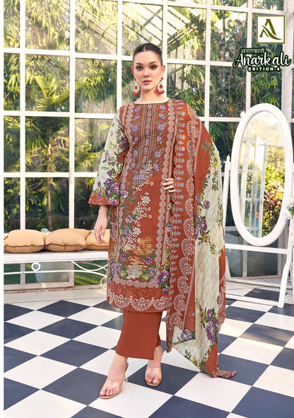 Anarkali Edition 4 Alok Cambric Cotton Karachi Salwar Suits Exporter India