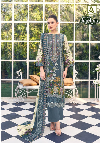 Anarkali Edition 4 Alok Cambric Cotton Karachi Salwar Suits Exporter India