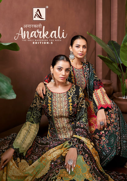 Anarkali Edition 5 Alok Cotton Cambric Karachi Salwar Suits Manufacturer