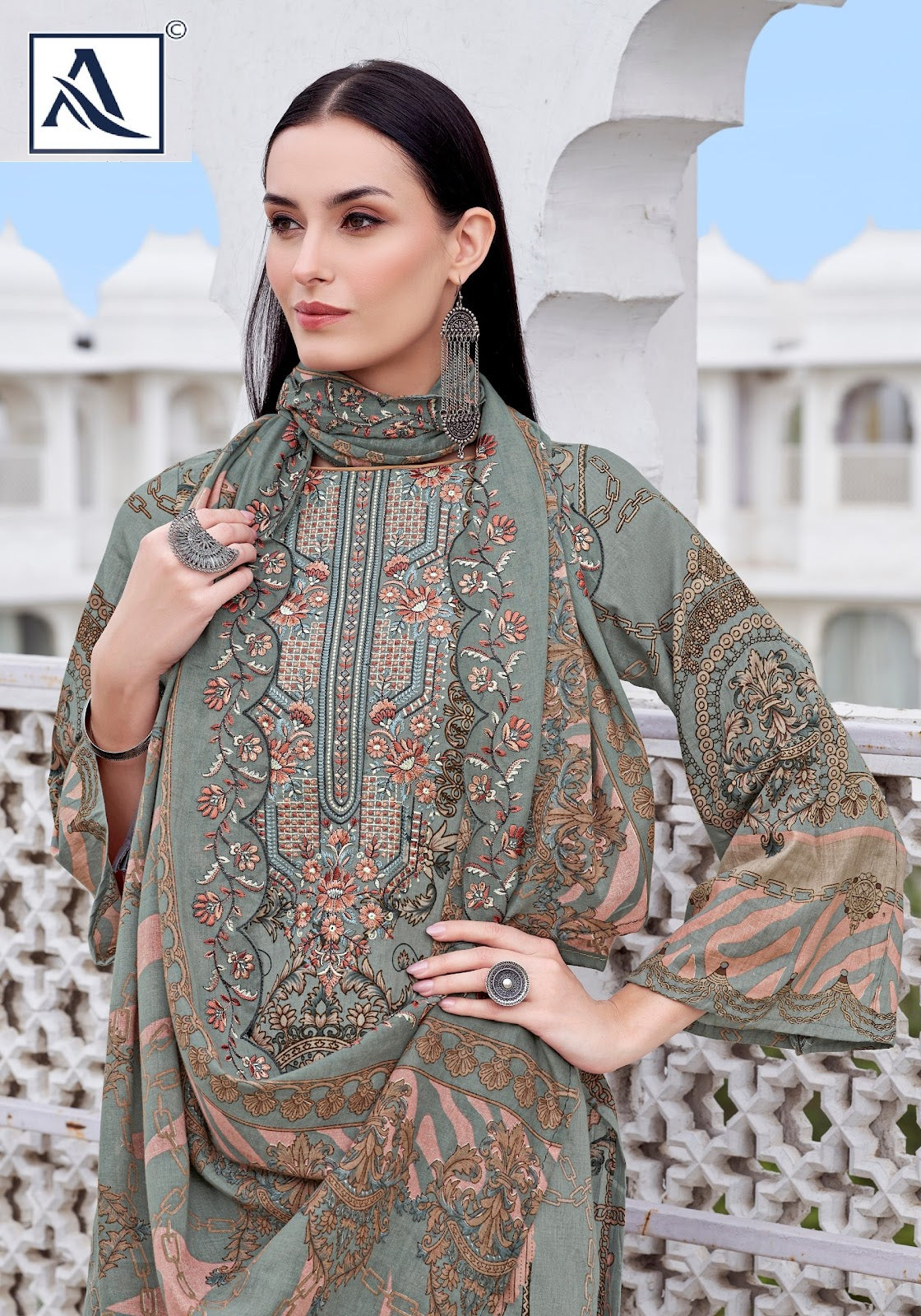 Anarkali Edition 7 Alok Cambric Karachi Readymade Suits Wholesale Rate