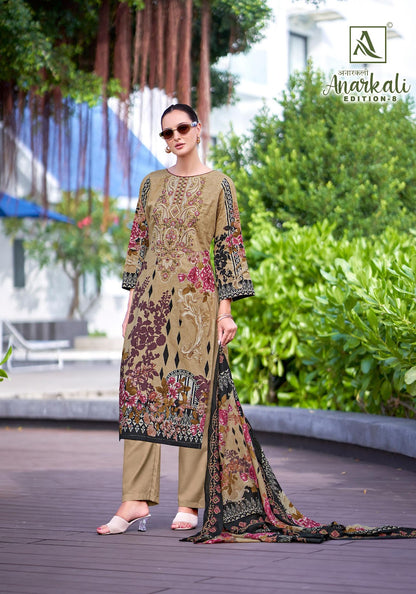 Anarkali Edition 8 Alok Cambric Cotton Karachi Salwar Suits Manufacturer Ahmedabad