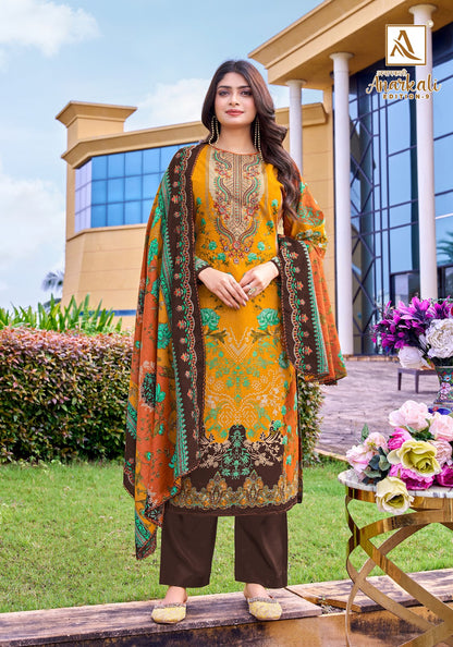 Anarkali Edition 9 Alok Cambric Cotton Karachi Salwar Suits Supplier India