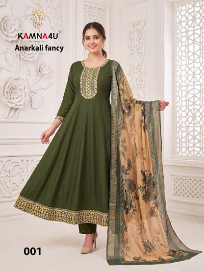Anarkali Fancy Kamna4U Roman Readymade Pant Style Suits Manufacturer India