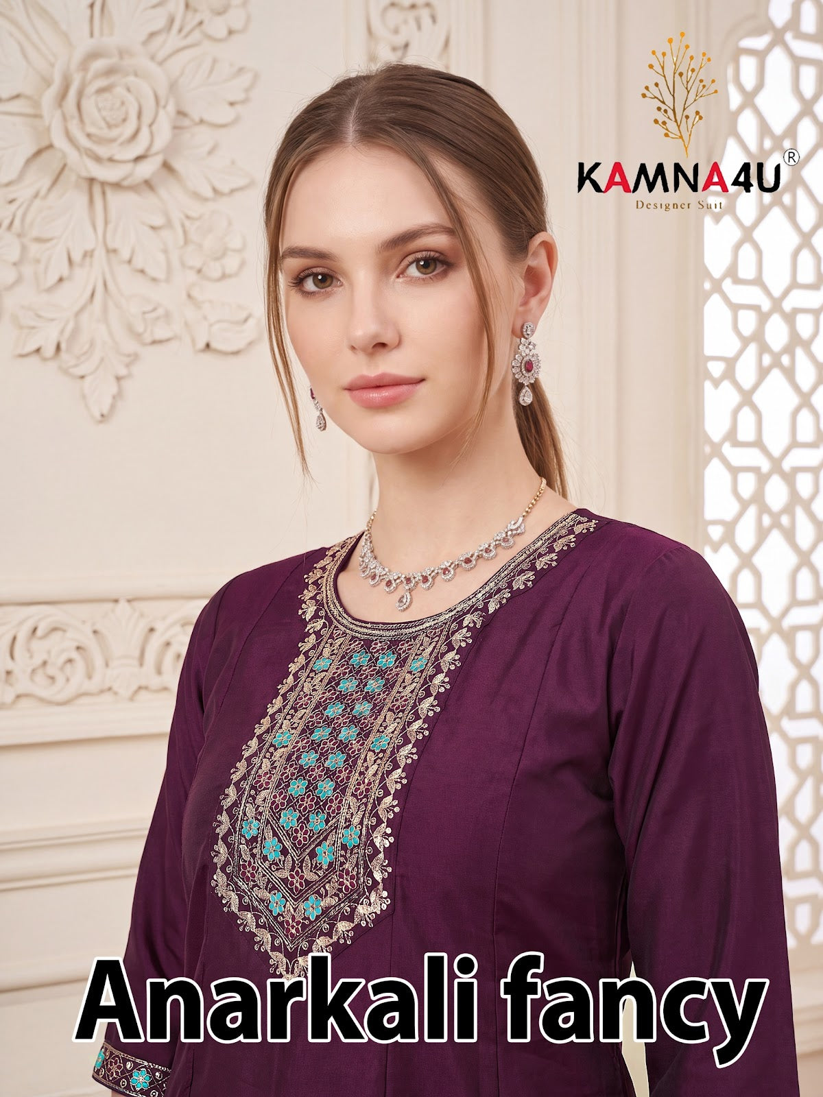 Anarkali Fancy Kamna4U Roman Readymade Pant Style Suits Manufacturer India