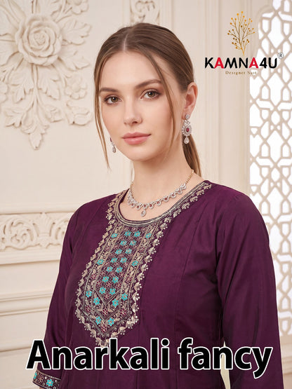 Anarkali Fancy Kamna4U Roman Readymade Pant Style Suits Manufacturer India