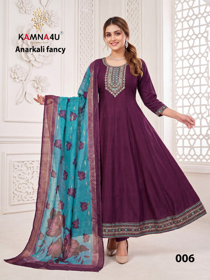 Anarkali Fancy Kamna4U Roman Readymade Pant Style Suits Manufacturer India
