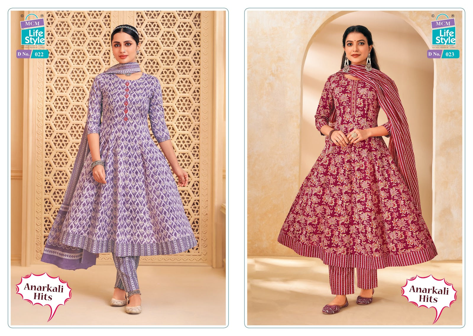 Anarkali Hits Mcm Lifestyle Readymade Cotton Pant Suits Manufacturer Gujarat