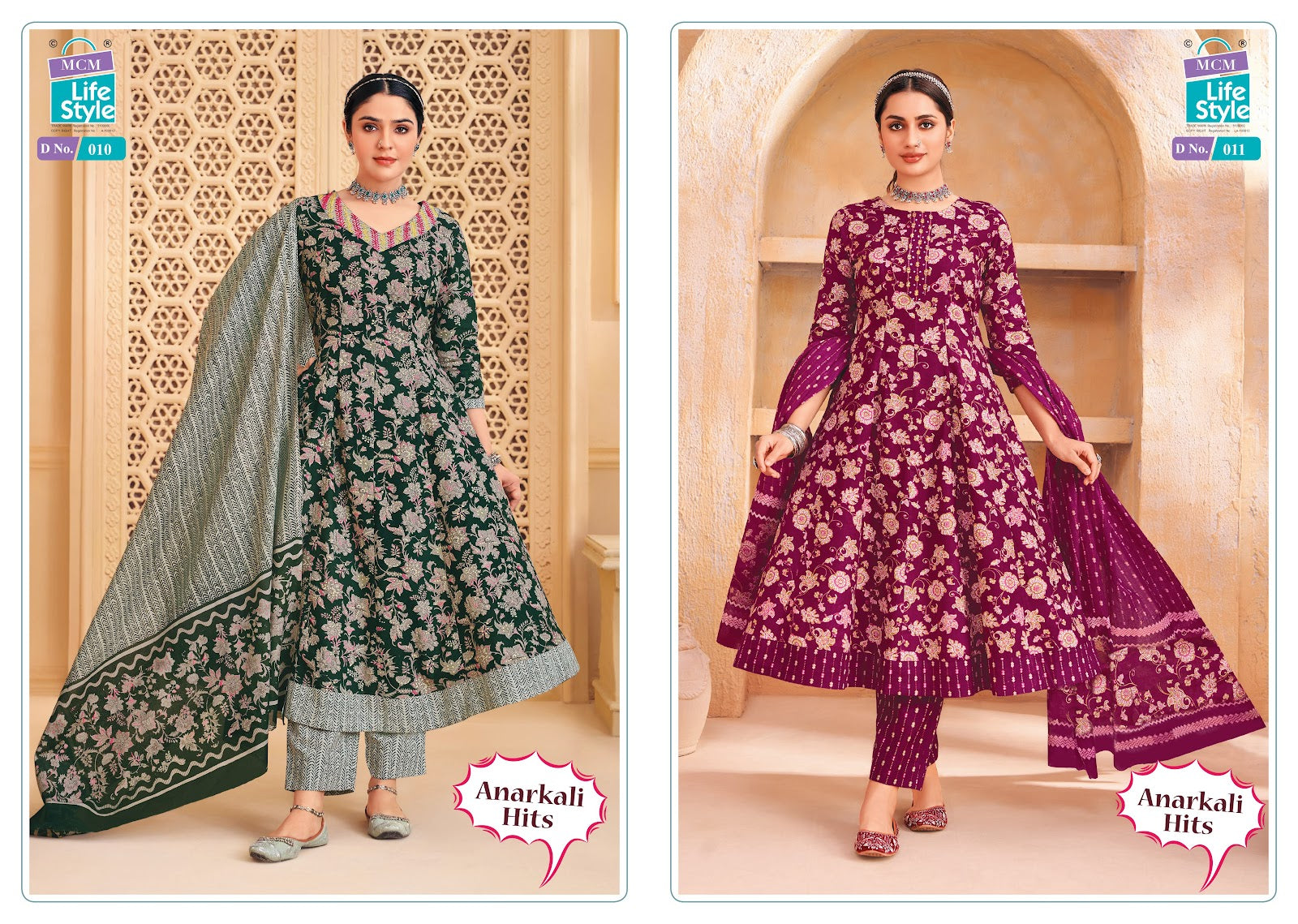 Anarkali Hits Mcm Lifestyle Readymade Cotton Pant Suits Manufacturer Gujarat