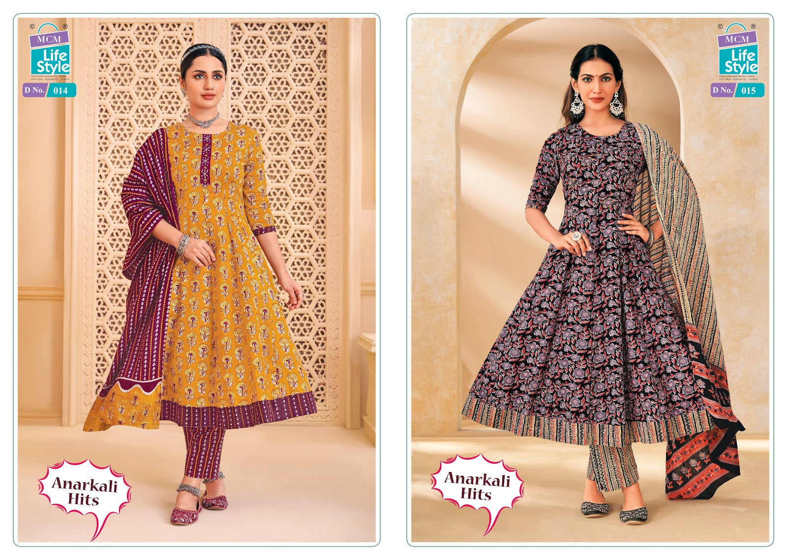 Anarkali Hits Mcm Lifestyle Readymade Cotton Pant Suits Manufacturer Gujarat