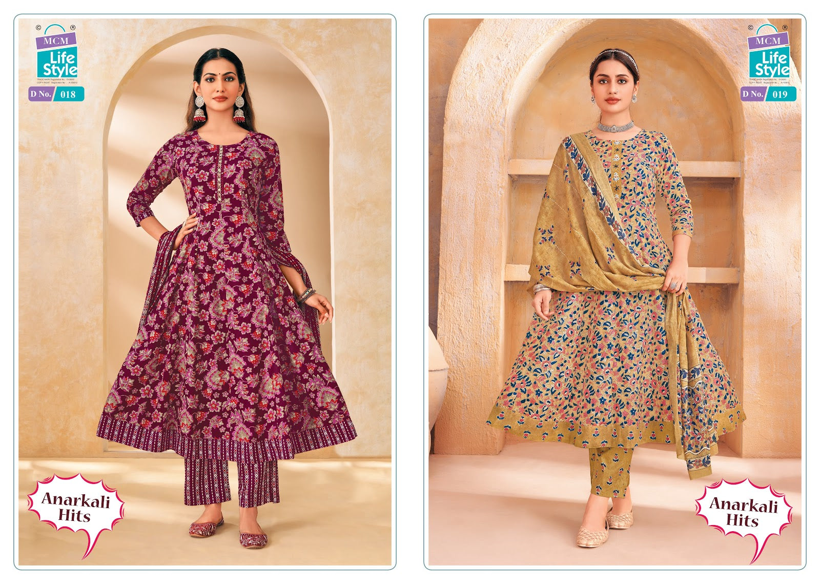 Anarkali Hits Mcm Lifestyle Readymade Cotton Pant Suits Manufacturer Gujarat