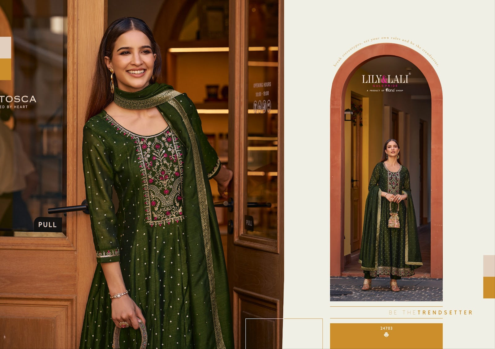 Anarkali Lily Lali Vichitra Silk Readymade Pant Style Suits Wholesale Price