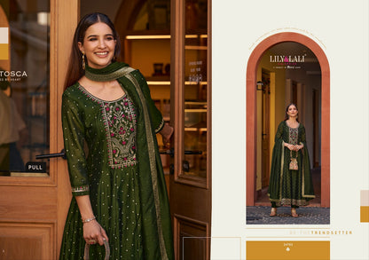 Anarkali Lily Lali Vichitra Silk Readymade Pant Style Suits Wholesale Price