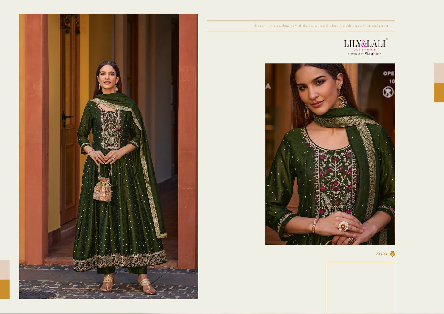 Anarkali Lily Lali Vichitra Silk Readymade Pant Style Suits Wholesale Price