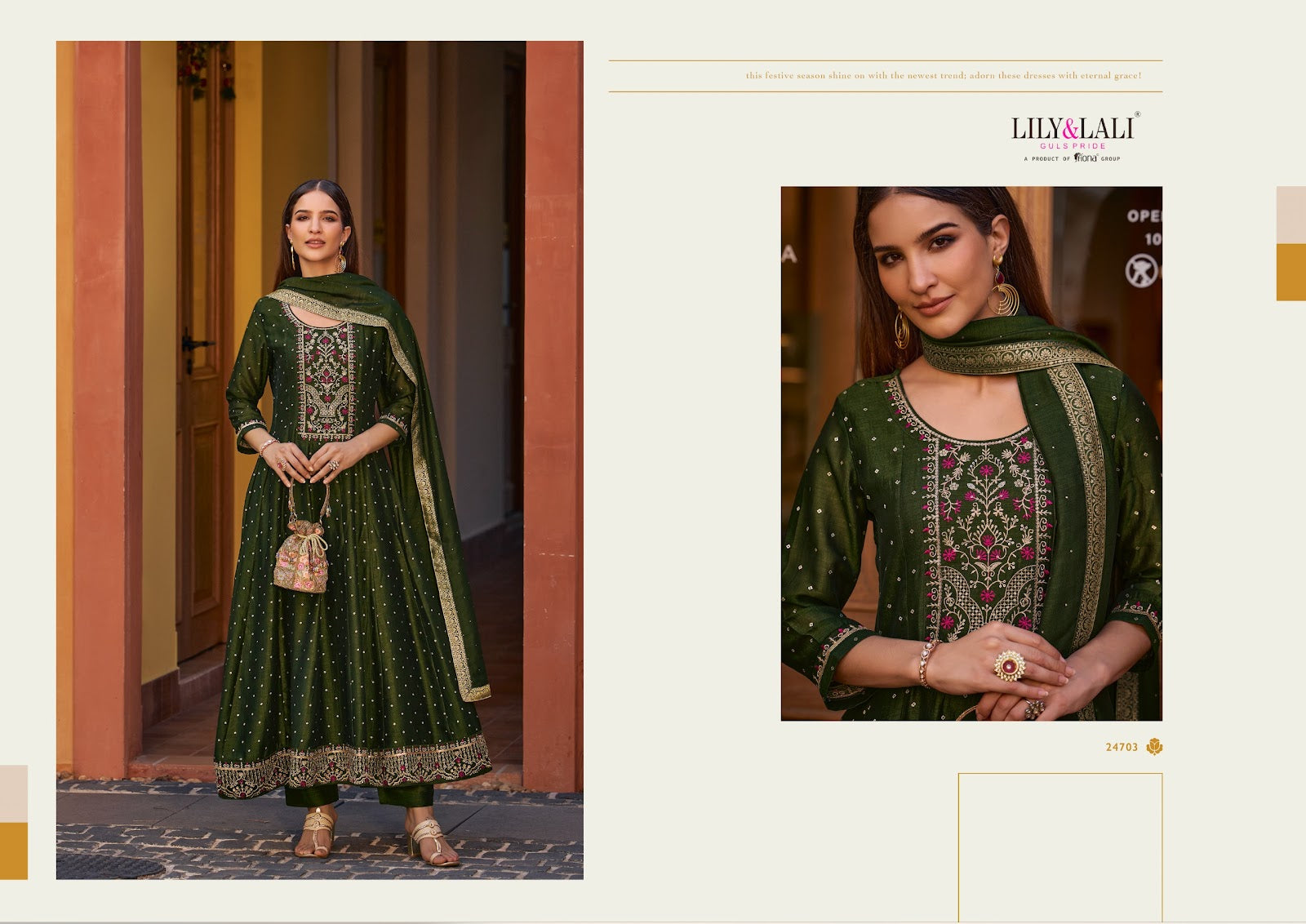 Anarkali Lily Lali Vichitra Silk Readymade Pant Style Suits Wholesale Price