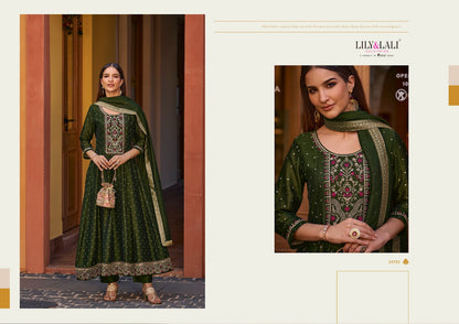 Anarkali Lily Lali Vichitra Silk Readymade Pant Style Suits Wholesale Price