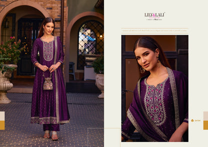 Anarkali Lily Lali Vichitra Silk Readymade Pant Style Suits Wholesale Price
