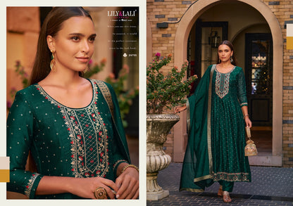 Anarkali Lily Lali Vichitra Silk Readymade Pant Style Suits Wholesale Price