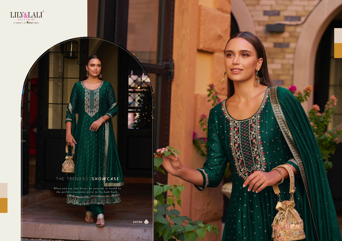 Anarkali Lily Lali Vichitra Silk Readymade Pant Style Suits Wholesale Price