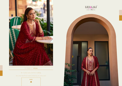 Anarkali Lily Lali Vichitra Silk Readymade Pant Style Suits Wholesale Price