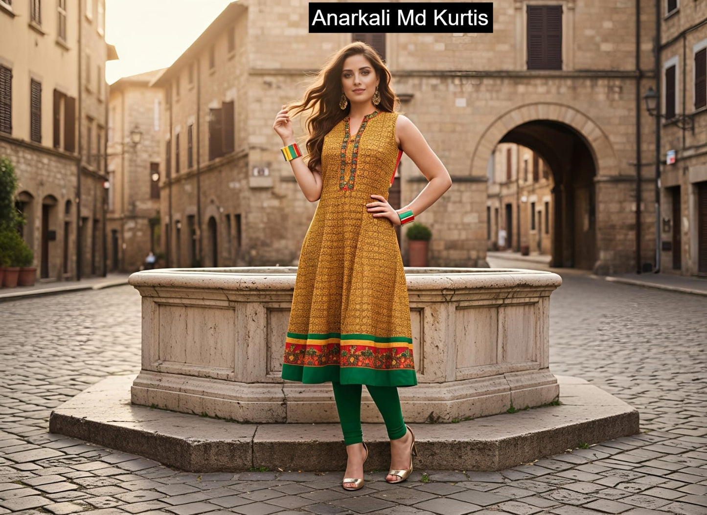 Anarkali Md Cotton Kurtis Exporter