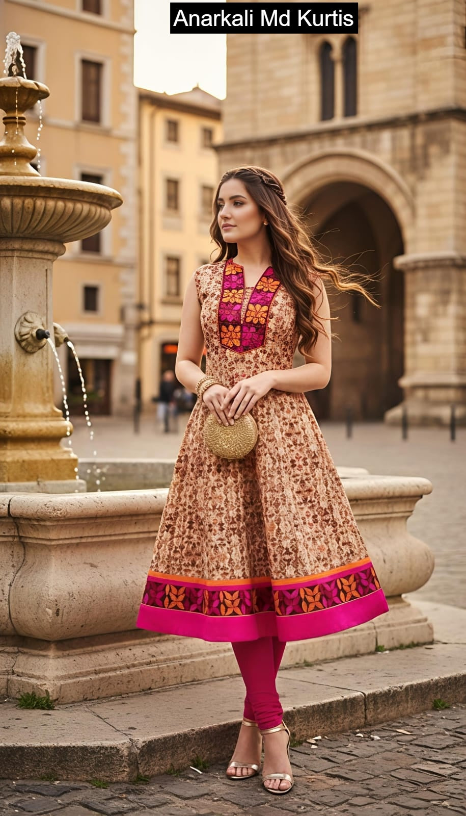 Anarkali Md Cotton Kurtis Exporter