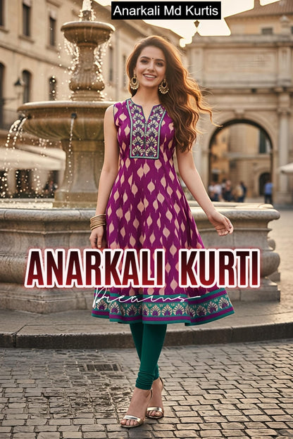 Anarkali Md Cotton Kurtis Exporter