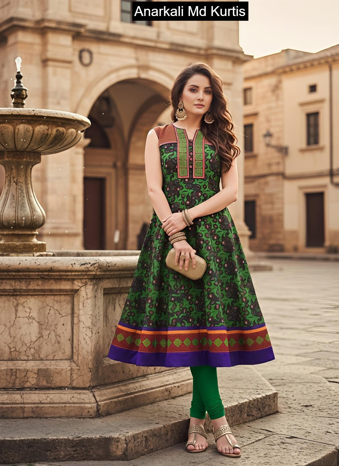 Anarkali Md Cotton Kurtis Exporter