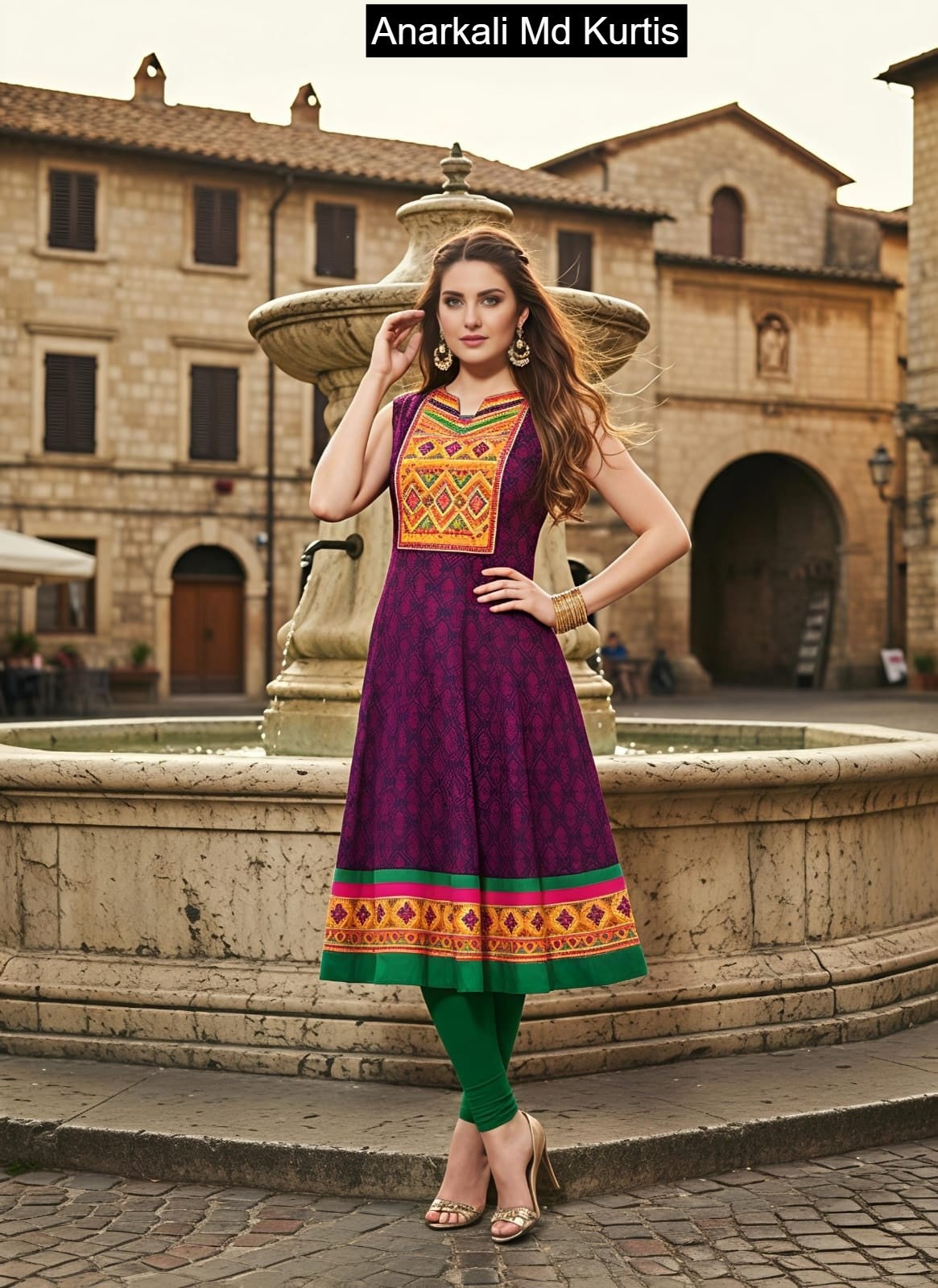 Anarkali Md Cotton Kurtis Exporter
