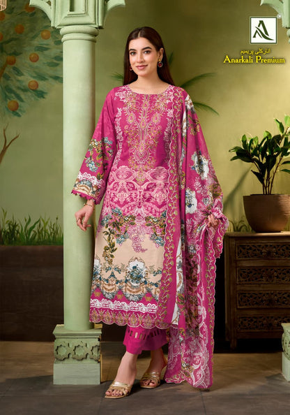 Anarkali Premium Alok Cambric Cotton Karachi Salwar Suits Wholesaler Gujarat