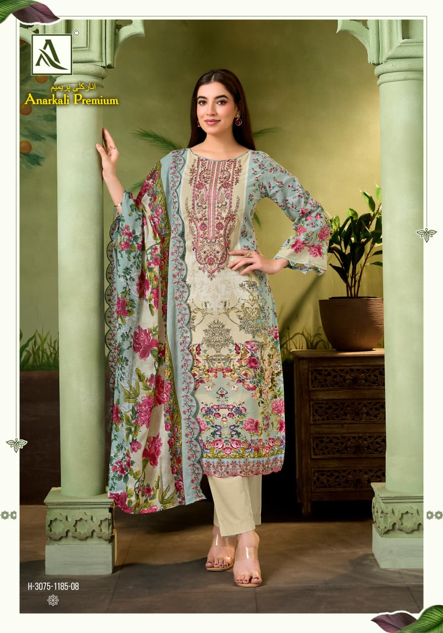 Anarkali Premium Alok Cambric Cotton Karachi Salwar Suits Wholesaler Gujarat