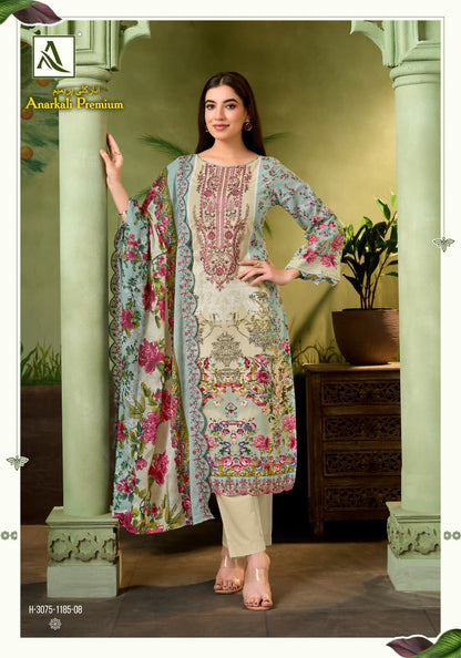Anarkali Premium Alok Cambric Cotton Karachi Salwar Suits Wholesaler Gujarat