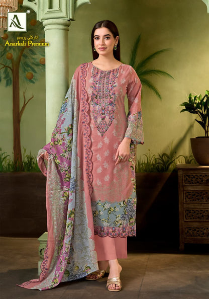 Anarkali Premium Alok Cambric Cotton Karachi Salwar Suits Wholesaler Gujarat