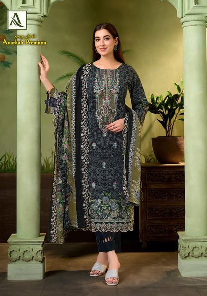 Anarkali Premium Alok Cambric Cotton Karachi Salwar Suits Wholesaler Gujarat