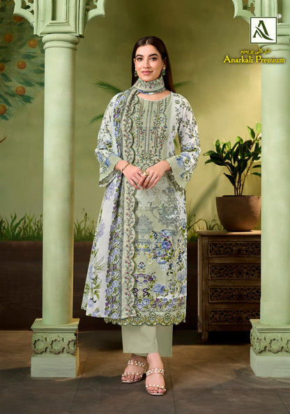 Anarkali Premium Alok Cambric Cotton Karachi Salwar Suits Wholesaler Gujarat