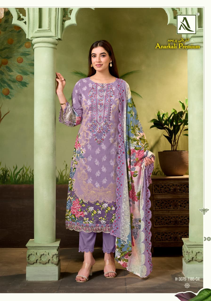 Anarkali Premium Alok Cambric Cotton Karachi Salwar Suits Wholesaler Gujarat