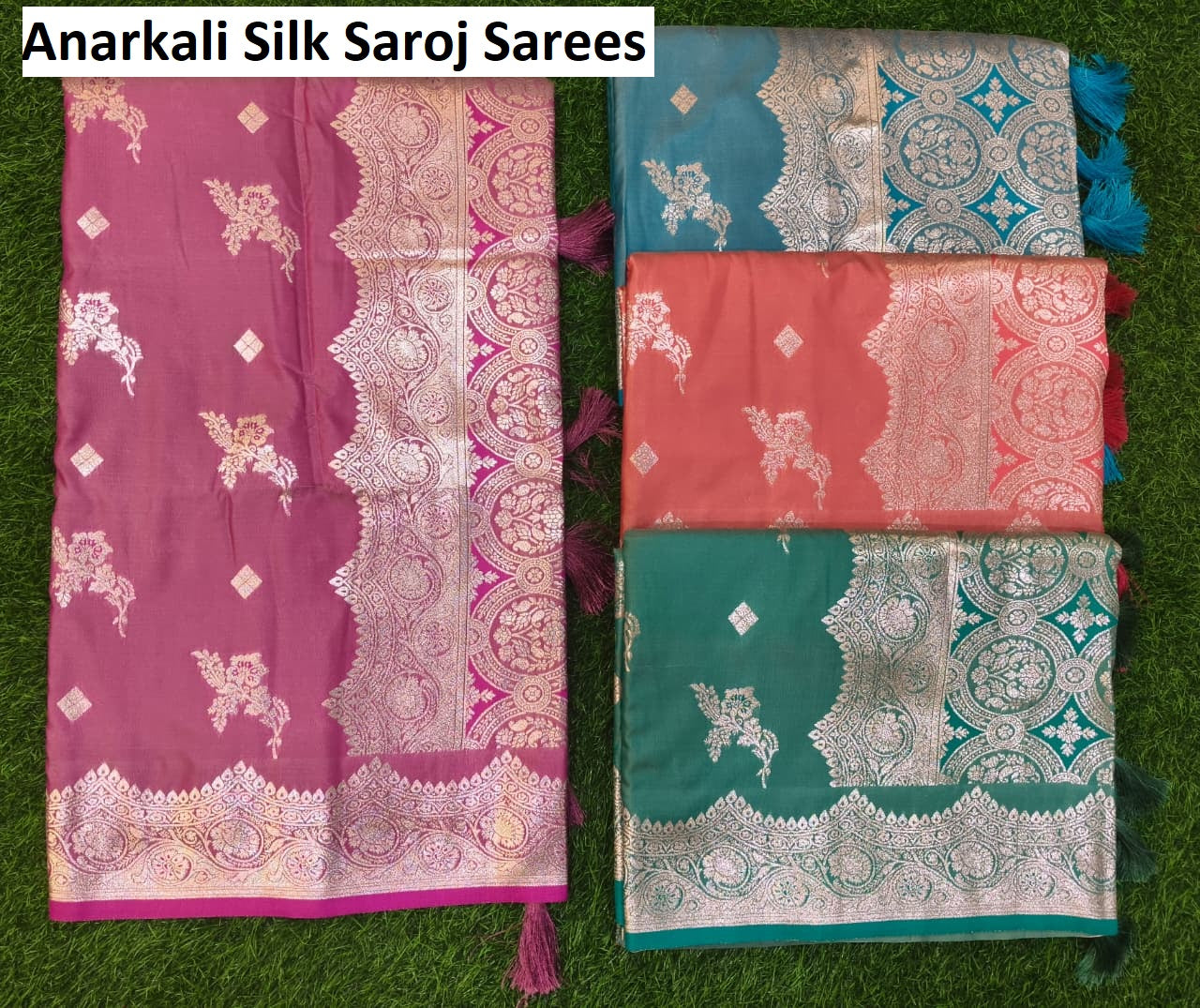 Anarkali Silk Saroj Satin Sarees Supplier