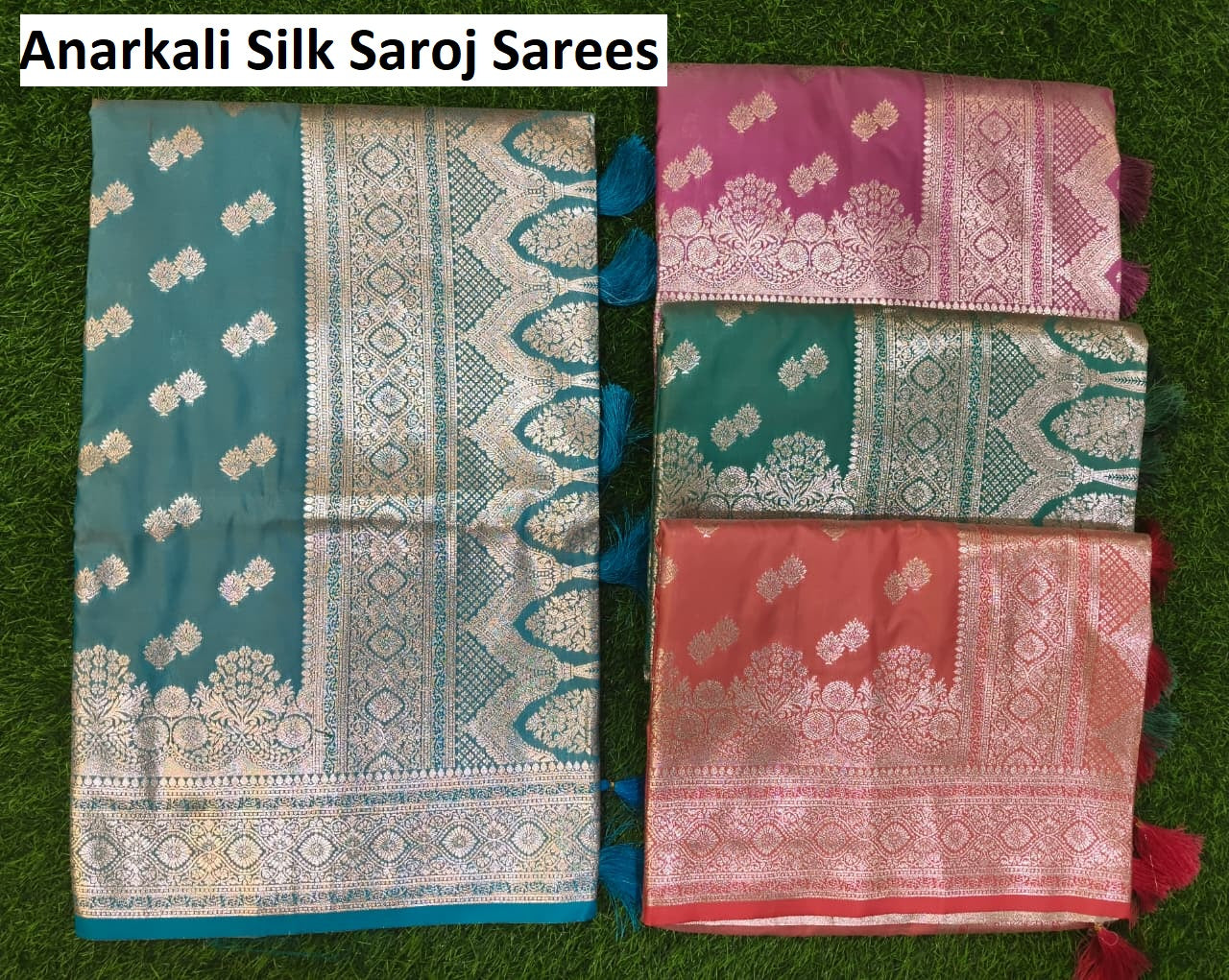 Anarkali Silk Saroj Satin Sarees Supplier