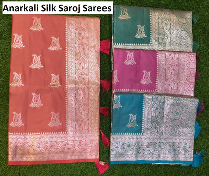 Anarkali Silk Saroj Satin Sarees Supplier