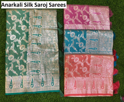 Anarkali Silk Saroj Satin Sarees Supplier